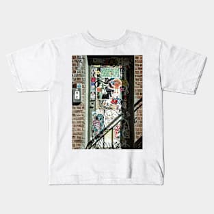 Street Art Stickers Williamsburg Brooklyn NYC Kids T-Shirt